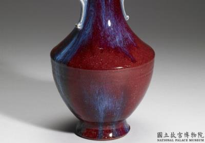 图片[2]-Vase with two handles in imitation Jun-ware glaze , Qing dynasty, Qianlong reign (1736-1795)-China Archive